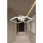 Ey Shop Modern Krom Ikili Kare 3 Renk LED Avize (Beyaz&sarı&günışığ) Antre Hol Koridor & Oda