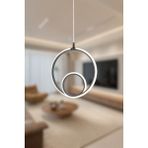 Ey Shop Modern Siyah Damla Göz Model Tek Renk LED Avize - Beyaz Led Işık