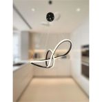 Ey Shop Modern Siyah Papyon Model Tek Renk Lüks LED Avize - Sarı Led Işık