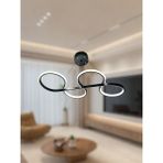 Ey Shop Modern Siyah Yılan Model Tek Renk LED Avize - Sarı Led Işık