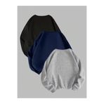 EYAX MODA 3'LÜ AVANTAJ SET BÜYÜK BEDEN BİSİKLET YAKA SWEATSHIRT