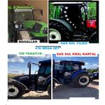 Eyba Sticker 4'lü Mega Traktör Sticker Set Yapışkanlı Motor Tümosan Başak Case Massey Ferguson Oto-Araç Kaplama - 40x20 - Beyaz