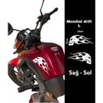 Eyba Sticker Mondial Drift L Kurukafa Benzinlik Sticker Motorsiklet Motor Venom - Renkli