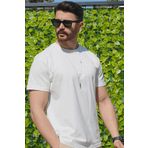 EydaMoon Erkek Beyaz Regular Likralı Süprem Kumaş %100 Pamuklu Bisiklet Yaka Kısa Kollu T-shirt