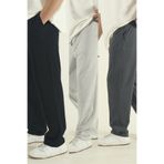 EydaMoon Erkek Siyah-Gri-Füme Baggy Oversize Bol Paça Eşofman Altı