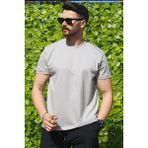 Eydamoon Erkek Taş Regular Likralı Süprem Kumaş %100 Pamuklu Bisiklet Yaka Kısa Kollu T-Shirt - Çok Renkli - 2XL
