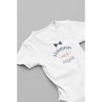 EYDUBABY Halasının Küçük Paşası Bebek Body Beyaz Badi Çıtçıtlı Zıbın
