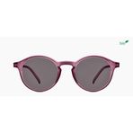 Eye Connection Oval Unisex Mat Mor Plastik Çerçeve Güneş Gözlüğü, Füme Polarize UV400 Lens, William Serisi