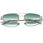Eye Of Horus EOH5002 C2 Yeşil Degrade Ultra Hafif Metal Geometrik Unisex Güneş Gözlüğü - Gümüş