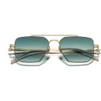Eye Of Horus EOH5003 C1 Yeşil Degrade Ultra Hafif Metal Geometrik Unisex Güneş Gözlüğü - Kahverengi