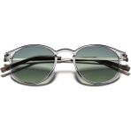 Eye Of Horus SİTRİN-2362 C15 Yeşil Degrade Asetat Yuvarlak Unisex Güneş Gözlüğü - Gri - Gri
