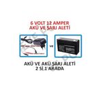 EYE PC Pilsan Uyumlu Çocuk Oyuncak Akülü Araba 6v 12 Ah 6 Volt 12 Amper Akü Ve Şarj Adaptörü