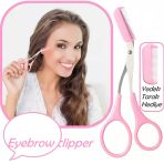 Eyebrow Clipper Kadın Kaş Kesme Makası Pratik Kaş Düzeltici Makası Kaş Düzeltici Makas Yedek Taraklı