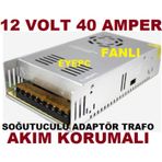 Eyepc 12 Volt 12V 40 Amper Fanlı Metal Kasa Adaptör Akım Korumalı Trafo