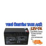 EYEPC Alarm Kontrol Paneli Aküsü 12 Volt 7 Amper Yeni Üretim Kaliteli