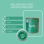 EYEPC RG6 U6 40 Metre Uydu Çanak Anten Kablosu Iç Dış Ortama Uygun 48Tel