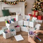 EyER Shoping 2026 Advent Calendar Kutusu Kız/erkek Çocuklarına Özel Kırtasiye - Pembe