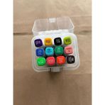 EyER Shoping Çift Taraflı Marker 12'li Set Özel Mika Taşıma Çantalı Markör