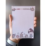 EyER Shoping Figürlü A6 Çek Kopar To Do List Bloknot Tasarım Defter - Açık Kahverengi