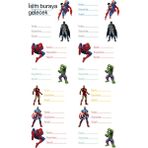 EyER Shoping Marvel Hulk Örümcek Adam Kitap Defter Okul Etiketi 48 Adet Kesimli(Ad-Soyad Istekli)