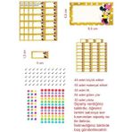 EyER Shoping Minnie Kitap Defter Okul Etiketi 270 Adet Kesimli