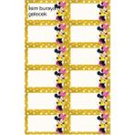 EyER Shoping Minnie Kitap Defter Okul Etiketi 48 Adet Kesimli(Ad-Soyad Istekli)