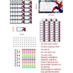EyER Shoping Örümcek Adam Kitap Defter Okul Etiketi 270 Adet Kesimli