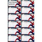 EyER Shoping Örümcek Adam Kitap Defter Okul Etiketi 48 Adet Kesimli(Ad-Soyad Istekli)