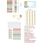 EyER Shoping Pamuk Prenses Disney Prenses Kitap Defter Okul Etiketi 270 Adet Kesimli