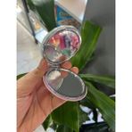 EyER Shoping Taşınabilir Pullu Makyaj Aynası Çanta Aynası ve Cep Aynası Kapaklı - Yeşil