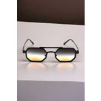 Eyesofia Octagon Lath Siyah Iki Renk Cam Unisex Güneş Gözlüğü
