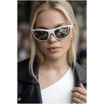 Eyesofia Silver Mirror Y2k Aynalı Unisex Uv400 Filtreli Ultra Hafif Güneş Gözlüğü