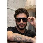 Eyesofia Versique Siyah Gold Aksesuarlı Ultra Hafif Uv400 Filtreli Lüx Yeni Sezon Popüler Erkek Güneş Gözlüğü