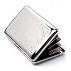 EYIDADAE RFID Slim Metal Shield Kredi Kartı Tutucu Koruyucu Kılıf Erkekler ve Kadınlar için Seyahat Cüzdanı, Kredi Kartı Tutucu, Gümüş, 6 Karten, Minimalist