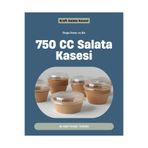 Eyimaya Ambalaj Kraft Karton Salata Kasesi Kapaklı 750cc 50 Adet KAP 50 ADET KAPAK