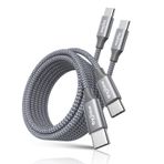 eyjiew Uzun USB C - USB C Kablosu [12FT, 2'li Paket], Samsung Galaxy S22 Ultra S22+ S21+ S21 Ultra S20 S20+ S10 Note 20 10 A73 A71 A53, Pixel 7 7pro 6 6a 4a 2 XL için 6 XL