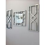 Eyka Store Dekoratif 3 Lü Set Pleksi Aynalı Şık Duvar Saati Ve Dekoru