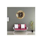Eyka Store Dekoratif Duvar Saat Modern Gold Güneş I Büyük Türk Rakamlı Mdf Üzeri Aynalı Pleksi 40X40 Cm