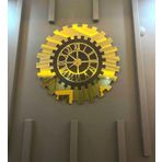 Eyka Store Dekoratif Gümüş Güneş Duvar Saati Modern Roma Rakamlı Mdf Üzeri Aynalı Pleksi 40X40 Cm