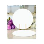 EYL Home Ahşap Supla Levha 6 Adet 3 Mm Beyaz Mdf 32 Cm Çap Yuvarlak Servis Altı Supla