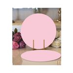 EYL Home Ahşap Supla Levha 6 Adet 3 Mm Pembe Mdf 25 Cm Çap Yuvarlak Servis Altı Supla