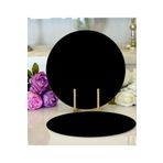 EYL Home Ahşap Supla Levha 6 Adet 3 Mm Siyah Mdf 32 Cm Çap Yuvarlak Servis Altı Supla