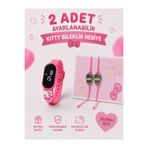 Eylemboutique Figürlü Dijital Led Kız Çocuk Kol Saati - 2 Adet Ayarlanabilir Bileklik Hediyeli - Takvimli - Karne Hediyesi