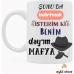 Eylül Design Benim Dayım Mafya Leyla ile Mecnun Altın Renk Replik Özel Tasarım Baskılı Kupa Bardak