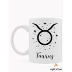 Eylül Design Boğa Burcu Özel Tasarım Baskılı Kupa Bardak Zodiac Beyaz Kupa