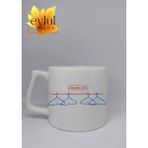 Eylül Design Hanging Out Yazılı Esprili Özel Tasarım Baskılı Lüks Seramik Kupa Bardak