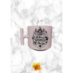 Eylül Design Krem Rengi T Saplı Be Happy Motivasyon Özel Tasarım Baskılı T Kupa