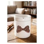 Eylül Design Leopar Kurdele Tasarımlı Baskılı Seramik Küllük Kokusuz Kül Tablası