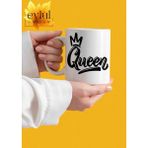 Eylül Design Queen Yazılı Eğlenceli Özel Tasarım Baskılı Kupa
