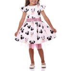 Eylül Elif Butik Minnie Mouse Kız Çocuk Elbise - 1 - 2 Yaş - Pudra